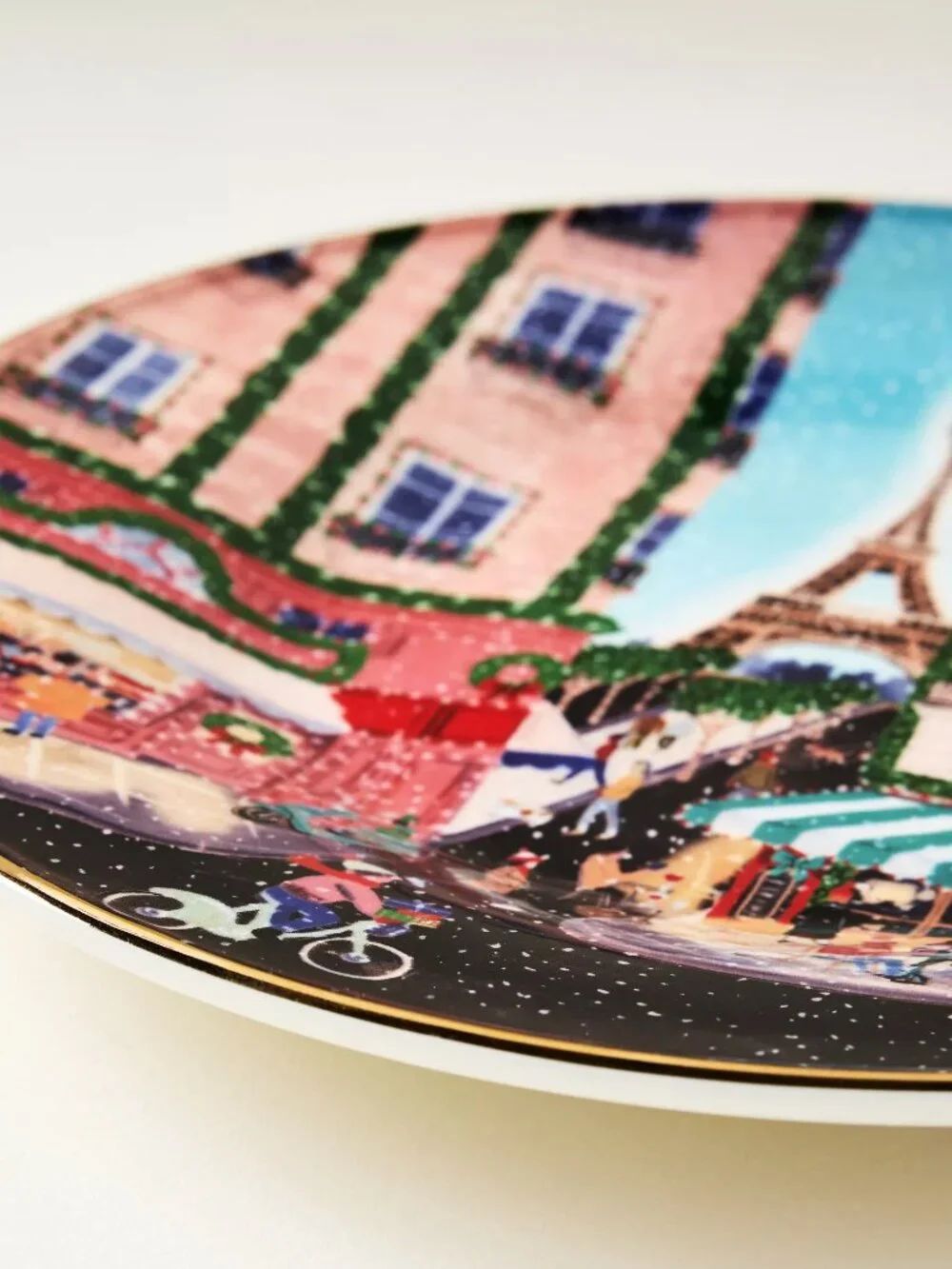 Anthropologie Holiday In The City Dessert Plate Paris 2025 Stoneware New 8.25